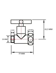 Вентиль прямой крест для полотенцесушителя 1"х3/4" г/ш SMART (пара) 8731SCH0510/2С