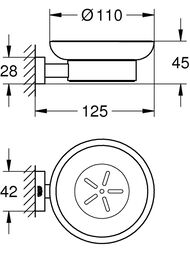 �������� Grohe Essentials Cube ���������, � ����������, ������ ����������, ����: ���� 40754001