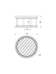 Основание колодца Polimer Group КН 780/500 (400х780) пластиковый, черный SK91