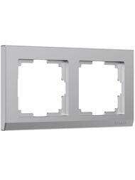 Рамка Werkel на 2 поста Stark (серебряный) W0021806