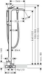 ��������� Hansgrohe Vivenis 75445700 ��� ����� ���������, ������������, ������� �����