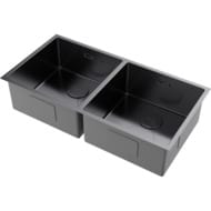 Мойка Omoikiri TAKI 86-2-U/IF-GM (865х440х200) универсальный монтаж, 2 чаши, вороненая сталь 4993793