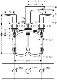 ��������� Hansgrohe Talis E 71733340 ��� �������� �� 3 ���������, ������ ������, ���� ���� ����