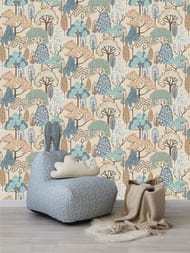 Обои виниловые на флизелине Grandeco Little Dreamers LD2115 (0,53х10,05) рисунок, многоцветные (рул)
