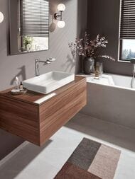 Смеситель Hansgrohe Vivenis 75040000 для раковины, однорычажный, излив 250, сливной гарнитур, хром — изображение 2