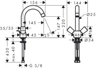 ��������� Hansgrohe Logis 71222000 ��� ����������� �������������, ������ ������, ����� 145��, ����