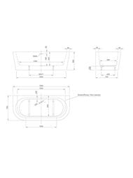 Ванна пристенная Knief Wall (1800х790х580) акриловая, белая глянцевая 0100-277(06SWG)