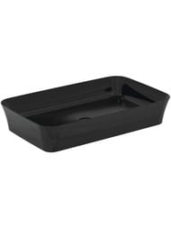 Умывальник IPALYSS Ideal Standard (650х400х120) накладной, без перелива, черный глянец E1886V2 — миниатюра 1