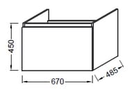 ����� ��� ���������� Jacob Delafon ODEON UP EB860-N14 (670�485x450) � ����� ������, ����� ��������