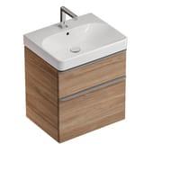 Geberit Smyle Square Тумба с раковиной 60 см, цвет пекан +Зеркальный шкаф, подсветка 529.352.JR.6