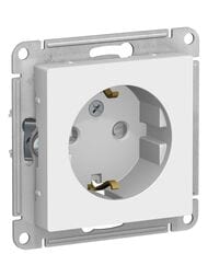 Розетка Systeme Electric ATLASDESIGN с заземлением со шторками 16А механизм лотос ATN001345