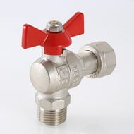 Кран шаровый 3/4"ВН VALTEC BASE угловой с накидной гайкой, VT.267.N.0505