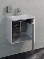 Тумба под раковину Keuco Reflex 496х347х450 подвесная,1 дверца, белый 34090210002