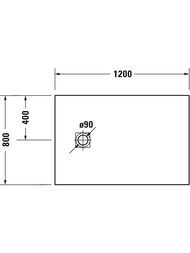 ������� ������ Duravit Sustano 1200�800��, ����� ������� 720276740000000