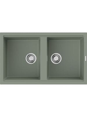 Мойка Omoikiri KITAGAWA 86-2 WG (860х510х200мм), 2 чаши, керамическая, цвет wind green 4993731