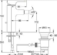 ��������� Jacob Delafon SINGULIER ��� ����, ������������, ���������� ������� E10865-CP ����