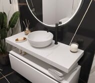 Столешница Armadi Art Flat (Флэт) 120 см 869-120-CLCT, белый мрамор