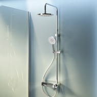 Душевая система AM.PM X-Joy F0785A700  со смесителем-полкой, верхний/ручной душ, хром — изображение 2