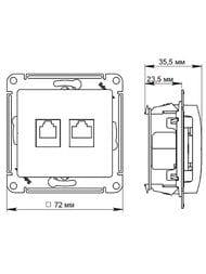 ������� Systeme Electric Glossa ������� ������������ RJ45 + RJ45 ���.5E �������� ������� GSL000285KK