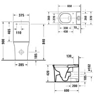 ����� ��� ������� Duravit White Tulip 09331000051 370�145 6/3�., ��. ����, �����. �����, WonderGliss