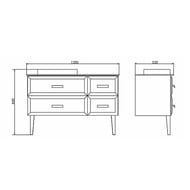 Тумба COMFORTY Империя-120 (1200х890х520) напольная, с раковиной,столешницей,белый 00-00013788