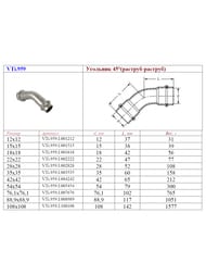 Пресс угольник VALTEC 108х108 45? нерж. сталь 108 VTi.959.I.108108