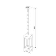 Уличный подвесной светильник Elektrostandard Frame 1528 TECHNO LED a072091, черный