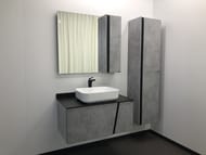 Зеркало-шкаф COMFORTY Эдинбург-75 (880х800х165) подвесной, бетон-светлый 00004147981