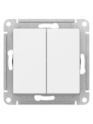 Выключатель Systeme Electric ATLASDESIGN 2-клавишный схема 5 10АХ механизм лотос ATN001351