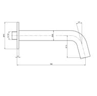 Излив AQUAme встраиваемый 110-180мм, латунь, шлиф. медь AQM8302BC