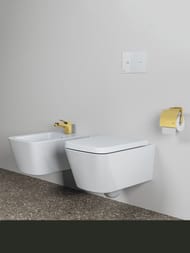 Держатель для туалетной бумаги Ideal Standard CONCA с крышкой, шлифованное золото T4496A2