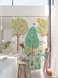 Обои виниловые на флизелине Grandeco Little Dreamers LD6001 (0,53х10,05) растения, многоцветные (рул)