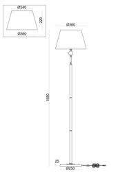 ��������� ���������� Freya Rosemary (�������) FR5190FL-01BS, 220/240 V, IP 20, ������