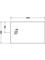 ������� ������ Duravit Sustano 1600�1000��, �����-����� ������� 720286650000000