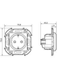 Розетка LEGRAND INSPIRIA с заземлением 16 А белый 673720