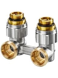 Узел нижнего подключения Oventrop "Multiflex F" ZB G1/2"НРxG3/4"НР угловой,  1015884