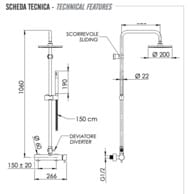 Душевая система Remer Minimal N37RX7MMM20NO, черный матовый — миниатюра 2