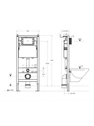 ����������� BelBagno ��� ���������� ������� 1150�500�80 ���������, ������������ BB-101-M
