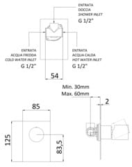 Смеситель для душа Remer Edge EG530, хром — миниатюра 2