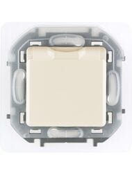 Розетка LEGRAND INSPIRIA с заземлением со шторками с крышкой 16 А  IP44 слоновая кость 673741