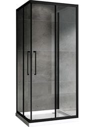 Душевое ограждение ABBER Schwarzer Diamant AG02100BH-S100B (1000х1000х1950) П-обр, ст 6мм прозр/черн — изображение 3