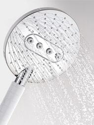 Лейка для душа WasserKRAFT A059 3 режима, пластик, белый+хром
