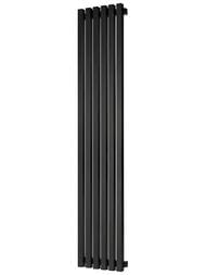 Дизайн-радиатор STOUT Tube Quadro 6 секц. ниж.центр.подкл. QV40-1750-6 CU RAL1T103S9005черн.мат.муар