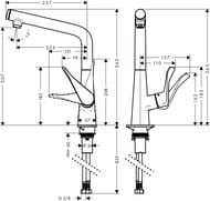 ��������� Hansgrohe Metris Select M71 ��� ����� 320 �� ���������� ����� ����� 14883800