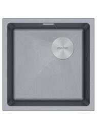 Мойка LUMI 45UNI-SKEW, IT-GRANIT, LU45SK-GRM, серый металлик, 455х440, Paulmark