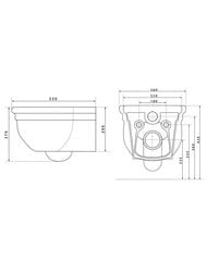 Унитаз подвесной Caprigo Boheme 360х550х370 белый, без сиденья  DW10