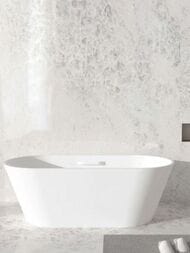 Ванна CEZARES COMFORT 170х75х53 искусственный камень, отдельностоящая, белая матовая CZR-COMFORT-170-75-53-SSB