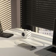 Розеточный блок 3-местный + 3 USB + беспроводная зарядка Werkel W6513501, белый