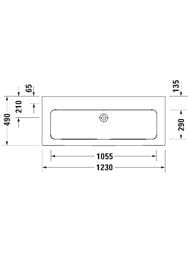 ���������� DURAVIT ME by Starck 1230�490 ��� ��������� ��� ���������, ������� 2361120060