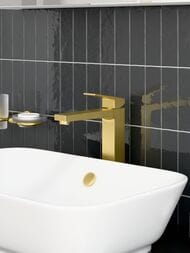 Смеситель для раковины Vitra Minimax Square однозахватный, золото браш. A4372425EXP